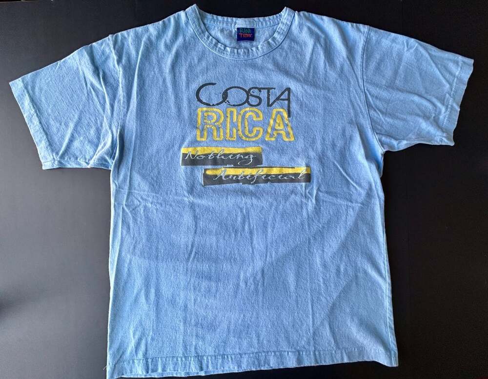 Rana Tropic Costa Rica T-Shirt Size L Blue Cotton Nothing Artificial
